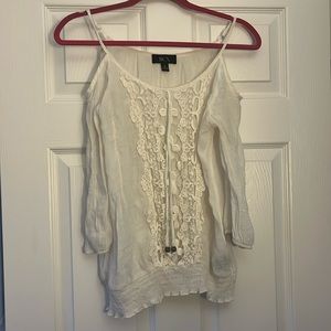 White off the shoulder blouse shirt